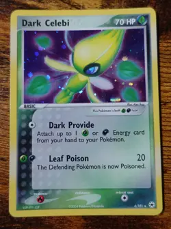 Dark Celebi 4/101 Hidden Legends Holo Rare Pokemon Card VLP - Image 1