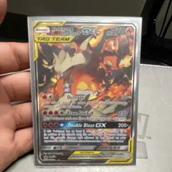 Pokemon Reshiram & Charizard GX TAG TEAM Promo Holo Card SM201 Sm 270HP - Image 1