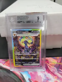 Pokemon Umbreon EX TCG Prismatic Evolutions Holo Card 161/131 BGS MINT 9 - Image 1