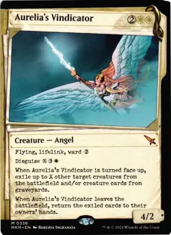 MTG TCG - Aurelia's Vindicator (Showcase) (Invisible Ink) 377 Murders at Karlov - Image 1