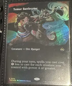 Temur Battlecrier (Borderless) Foil Tarkir: Dragonstorm Foil Mtg - Image 1