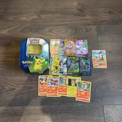 180+ Pokemon Cards Bundle with Tin - Image 1