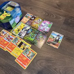 180+ Pokemon Cards Bundle with Tin - Image 2