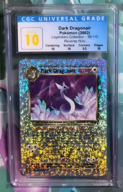 Pokemon CGC Pristine 10 Reverse Holo Dark Dragonair Legendary Collection POP 3! - Image 1