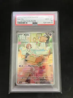 2023 Pokemon Scarlet & Violet Ralts 211/198 Illustration Rare PSA 10 Gem Mint - Image 1