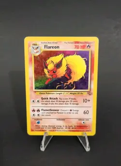 Pokemon TCG Flareon Jungle 3/64 Holo Unlimited Holo Rare - Image 1