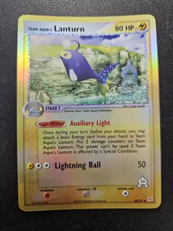 Pokemon EX Team Magma vs Team Aqua Team Aqua's Lanturn Reverse Holo 28/95 NM - Image 1