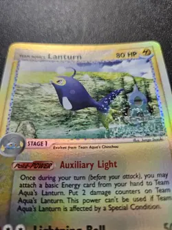 Pokemon EX Team Magma vs Team Aqua Team Aqua's Lanturn Reverse Holo 28/95 NM - Image 3
