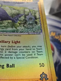 Pokemon EX Team Magma vs Team Aqua Team Aqua's Lanturn Reverse Holo 28/95 NM - Image 4