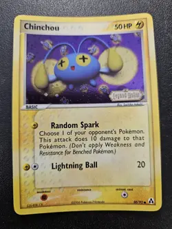 Pokemon EX Legend Maker Chinchou Stamped Reverse Holo 50/92 NEAR MINT - Image 1
