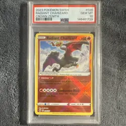 Pokemon 2023 Crown Zenith Radiant Charizard 020/159 Radiant Rare Holo PSA 10 - Image 1
