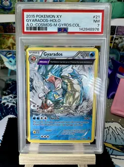 HD SWIRL 🌀 - PSA 7 - GYARADOS 21/98 XY Ancient Origins 2015 Cosmos Holo - Image 1