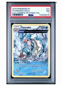 HD SWIRL 🌀 - PSA 7 - GYARADOS 21/98 XY Ancient Origins 2015 Cosmos Holo - Image 4