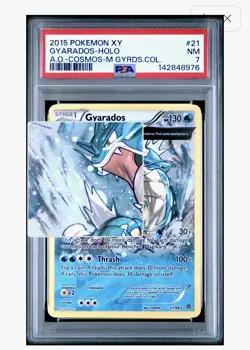 HD SWIRL 🌀 - PSA 7 - GYARADOS 21/98 XY Ancient Origins 2015 Cosmos Holo - Image 5
