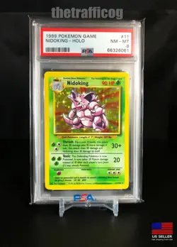 Pokemon 1999 PSA 8 NM MINT Nidoking Base Holo 11/102 Wizards of the Coast wotc - Image 1