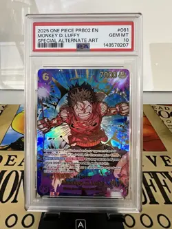 PSA 10 - ONE PIECE PRB02 EN - MONKEY D. LUFFY EB02-061 - SPECIAL ALTERNATE ART - Image 1