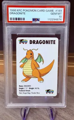🐲 1998 KFC Pokemon Promo Card - Dragonite #149 - PSA 10 - GEM MINT - Very Rare - Image 1
