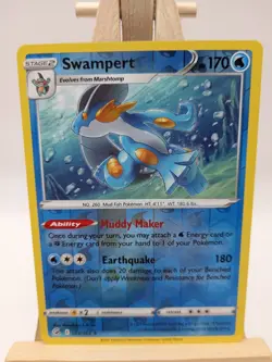 064/264 Swampert Rare Holo Pokemon TCG Pokemon Card Sword & Shield Fusion Strike - Image 1