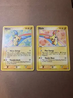 Pokemon TCG Minun & Plusle 2004 Nintendo Basic Cards Set (LP-NM) - Image 1