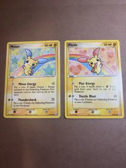 Pokemon TCG Minun & Plusle 2004 Nintendo Basic Cards Set (LP-NM) - Image 2