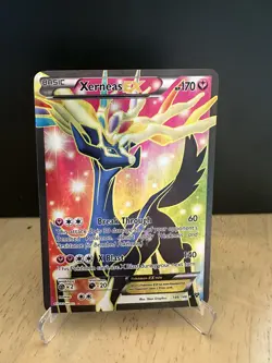 Pokemon Xerneas EX Ultra Rare 146/146 XY Holo Basic Fairy Card 2014 - Image 1