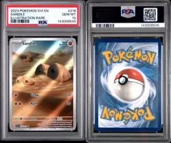 2023 POKEMON SVI EN-SCARLET & VIOLET ILLUSTRATION RARE #216 SANDILE PSA 10 RARE - Image 3