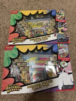 Pokemon Ascended Heroes Premium Poster Collection Mega Lucario/Gardevoir Bundle - Image 1