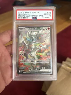2025 Pokemon Reshiram EX 166/086 - SV: White Flare SR PSA 10 Gem Mint - Image 1