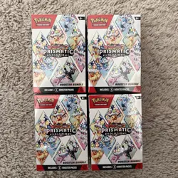 Pokemon TCG Scarlet & Violet Prismatic Evolutions Booster Bundle Box - Lot of 4 - Image 1