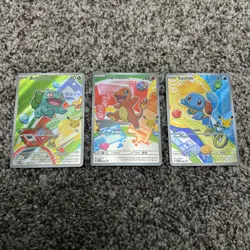 Pokemon TCG First Partner Illustration Collection Series 1 Kanto GEN 1 Starters - Image 1