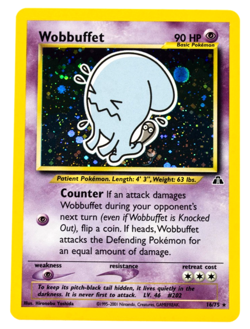 Wobbuffet Pokemon Neo Discovery 16/75 Holo Near Mint - Image 1