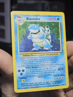 Base Set Pokemon TCG Blastoise Spanish Moderately Played - Image 2