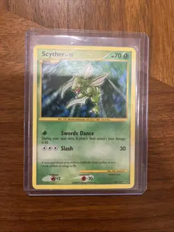 Scyther 130/127 Secret Rare Pokemon TCG Platinum SWIRL LP - Image 1