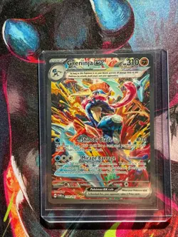 Pokemon Greninja EX TCG 214/167 Twilight Masquerade Secret Rare Holo Card - Image 1
