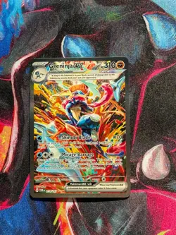 Pokemon Greninja EX TCG 214/167 Twilight Masquerade Secret Rare Holo Card - Image 2