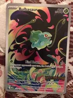 Bulbasaur 133/132 Full Art Mega Evolution Pokemon Card Mega Stamp Promo - Image 1
