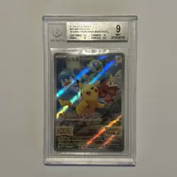Japanese 2022 Pikachu 001/SV-P Promo Early Bonus BGS Graded 9 Pokemon TCG Card - Image 1