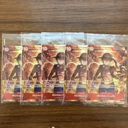 Monkey D. Luffy (Treasure Booster) ST10-006 One Piece Promo Card Foil SEALED X5 - Image 1