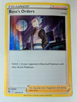 Boss's Orders 132/172 SWSH Brilliant Stars Pokemon Holo Foil Rare Nice! - Image 1