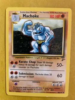 Machoke 49/130 Uncommon 2000 Pokemon Card Base Set 2 Unlimited WOTC LP-NM - Image 1
