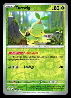 Turtwig 010/162 Temporal Forces NM Reverse Holo Pokemon Card TCG - Image 1