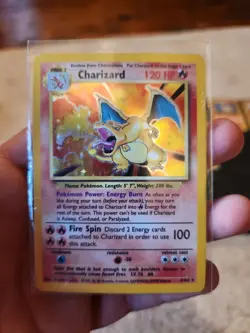 Pokemon WOTC unlimited Charizard Base Set Holo Rare Unlimited English 4/102 - Image 1