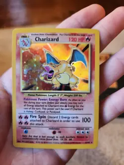 Pokemon WOTC unlimited Charizard Base Set Holo Rare Unlimited English 4/102 - Image 3