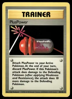 Pokemon Cards PlusPower 84/102 Base Set WOTC Unlimited Uncommon LP *2 - Image 1