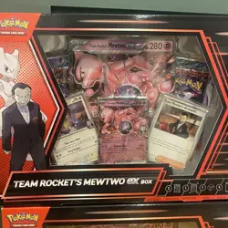 POKEMON TCG SCARLET & VIOLET DESTINED RIVALS TEAM ROCKET'S MEWTWO EX BOX X2 - Image 3