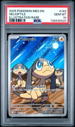 2025 POKEMON MEG EN-MEGA EVOLUTION 143 HELIOPTILE ILLUSTRATION RARE PSA 10 - Image 1