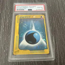 Pokemon 2002 Japanese PSA 10 Water Energy Holo Mcdonalds Promo E Series (swirl) - Image 1