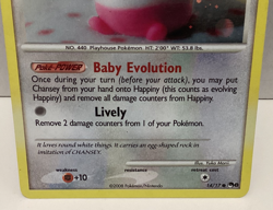 2008 Pokemon Basic Happiny Lv.8 60hp #14/17 Holo - Image 4