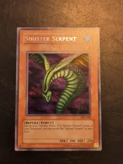 Yu-Gi-Oh! PRISMATIC SECRET RARE HOLO CARD SINISTER SERPENT SDD-002 NM - Image 1