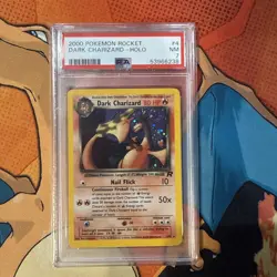 2000 Pokemon Rocket Dark Charizard Holo PSA 7 Near Mint Rare Card 4/82 Vintage 4 - Image 1